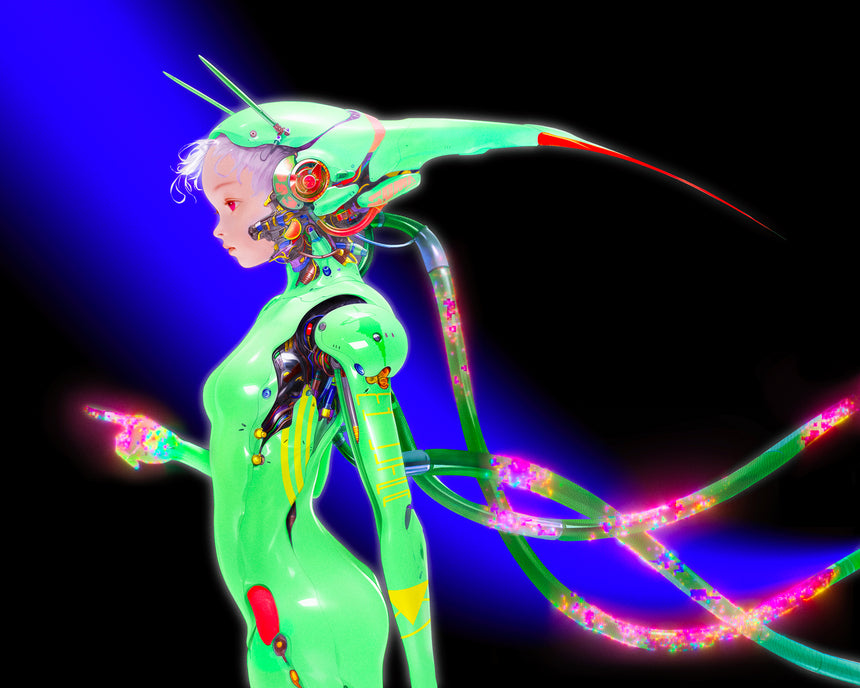 *PRE-ORDER - Godspeed You! Green Empress - 50x40 Holographic Print