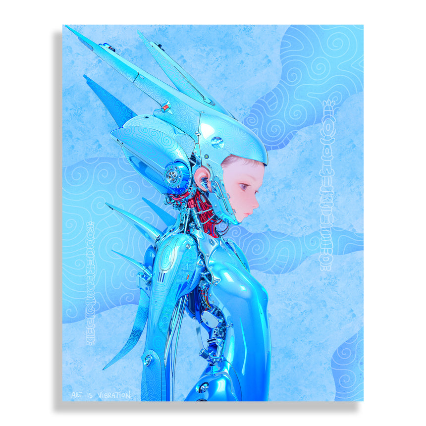 Bleu Mantra - 50x40 Holographic Print